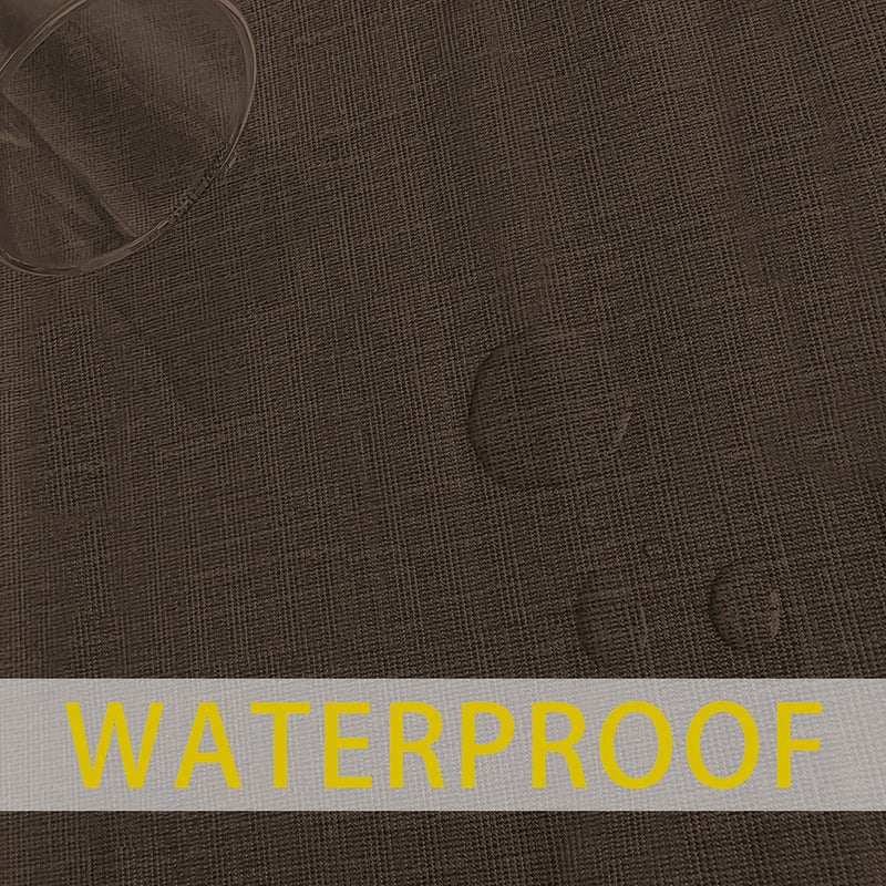 sancua 100% Waterproof Rectangle PVC Tablecloth - 54 x 78 Inch - Oil Proof Spill Proof Vinyl Table Cloth, Wipe Clean Table Cover for Dining Tables, Buffet Parties and Camping, Coffee - Image 5